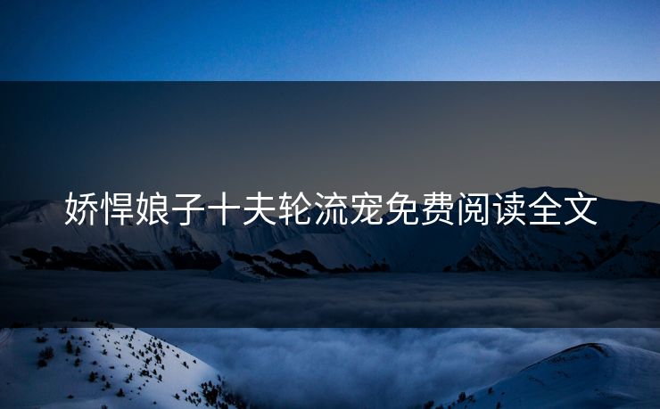 娇悍娘子十夫轮流宠免费阅读全文